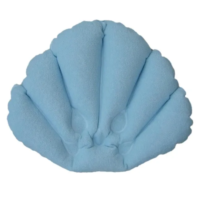 Shell-shaped tub pillow