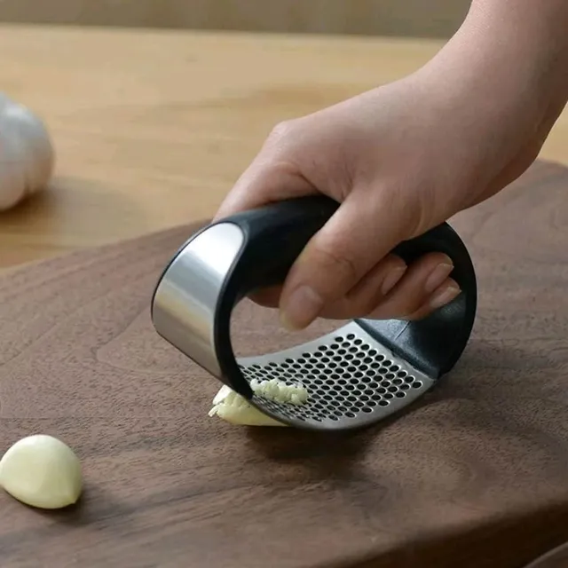 Stainless steel garlic press