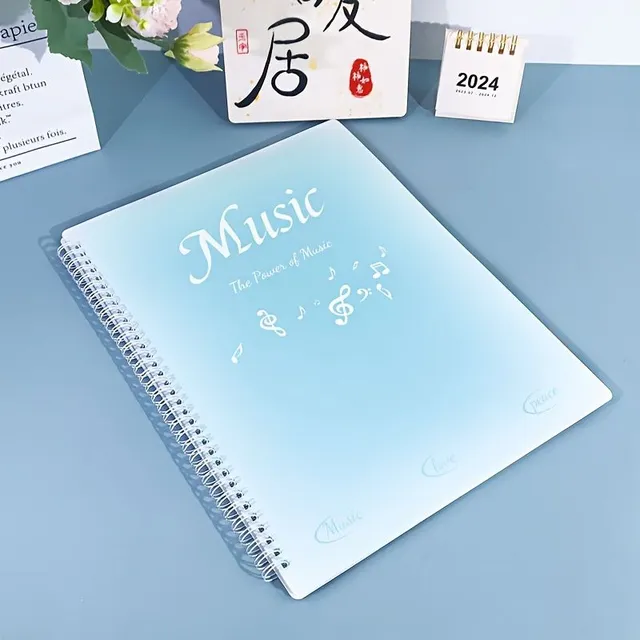 1 buc. 20 file 40 pagini A4 Dosar pentru Note Dosar Impermeabil pentru Prezentări Muzicale 4 Stiluri Opționale 24 cm * 32 cm / 9,45 inch * 12,6 inch