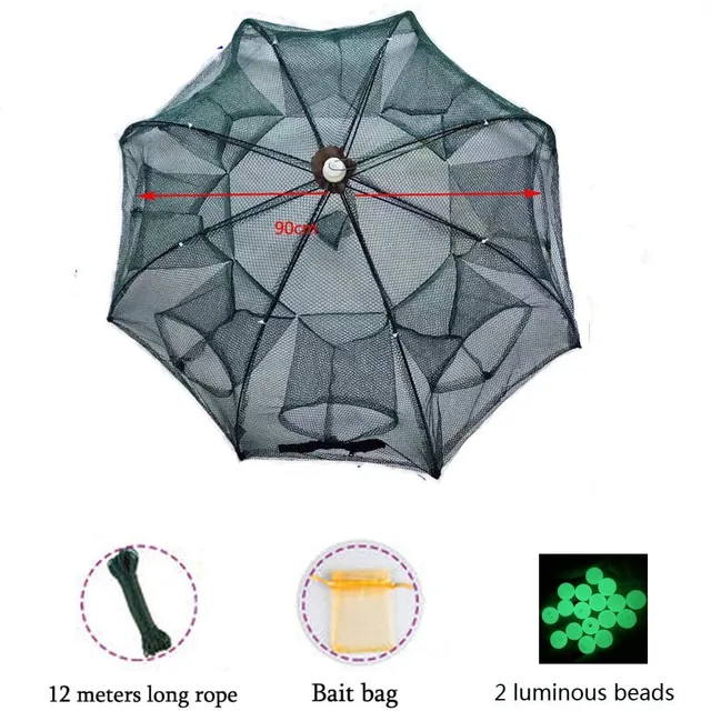 4-20 Holes Foldable Portable Hexagonal Net Fishing Net Casting Crayfish Catcher Fish Trap Shrimp Catcher Tank Cage Net