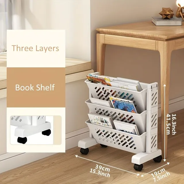 Removable storage basket for table with 5/6 floors and wheels