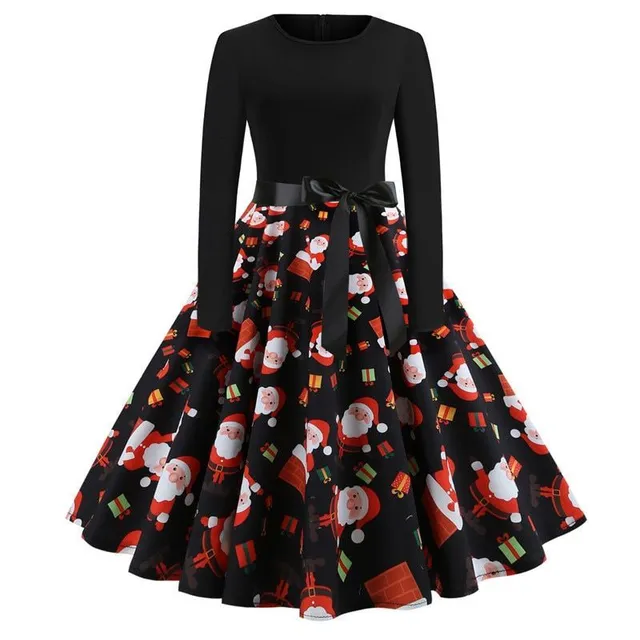 Ladies elegant dress with voluminous skirt