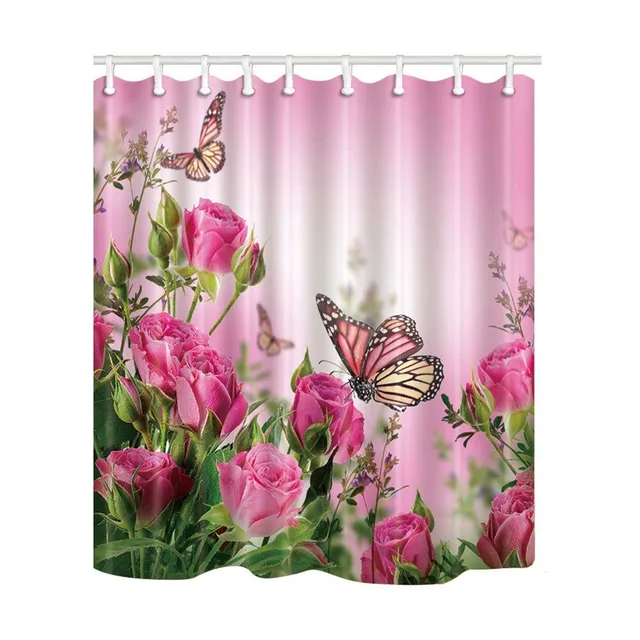 Shower curtain pattern butterflies