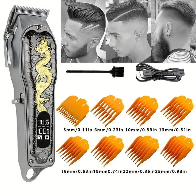 Professional USB charging hair clipper with LCD display and oil head