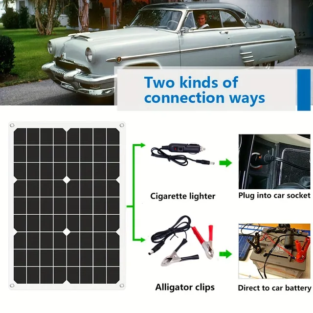 Complete Solar Panel Power - Auto Charger, Jachty, RV, Lode, Domov a Kemping © Dual USB a voľný regulátor