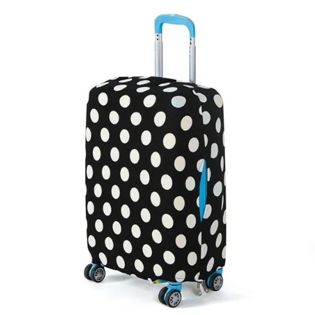 Modern luggage cover with polka dots