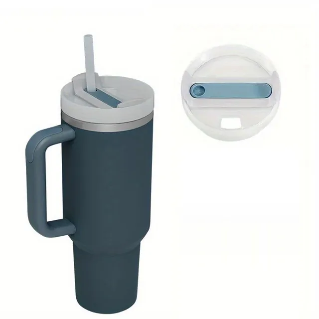 Nerezový přenosný termohrnek s brčkem v různých barvách