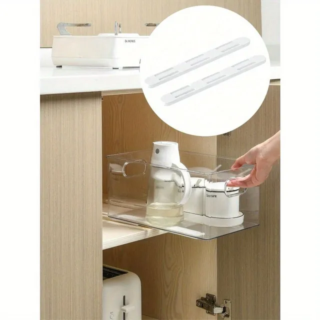 Slide rails biele zásuvky - Železnice pre šatník, kuchyňa, spálňa - Kuchyňa zásuvka - Košík