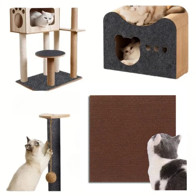 Scratching board for cats on the wall - self-adhesive and non-slip