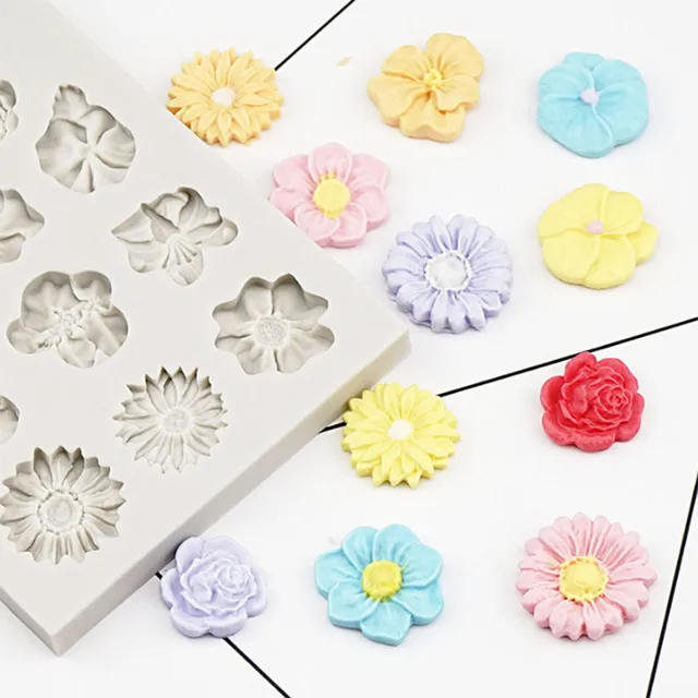 Formy silikonowe do słodyczy kwiatowych