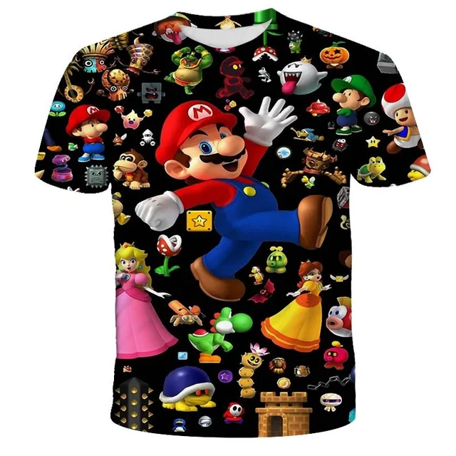 Tricou pentru copii cu design trendy cu Super Mario