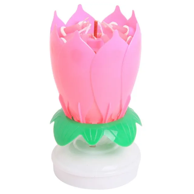 Musical lotus shaped candles - 5 colours