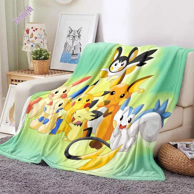 3D Pikachu Ultra Könnyűsúlyú Takaró 4 75x90cm29x35-in