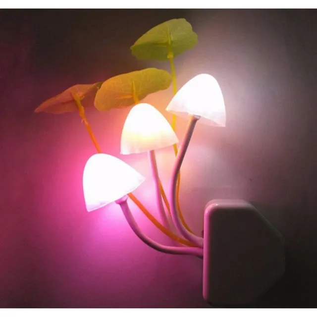 Mushroom-shaped night light for socket