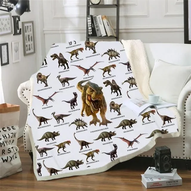 Blanket with dinosaurs