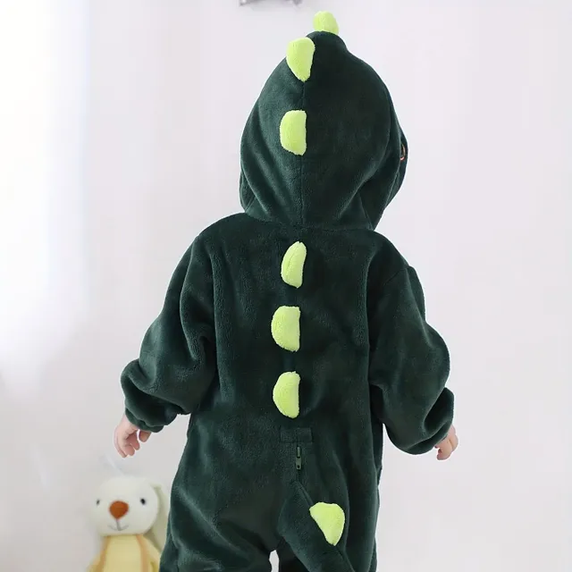 Cute Dino-Hero: Long Sleeve With Hood and Dinosaur Motive For Squirts