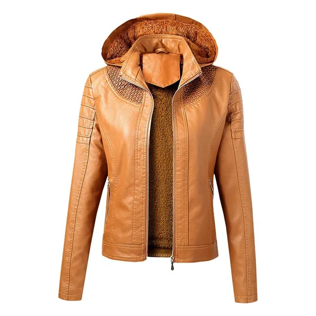 Ladies luxury leather jacket Dixie yellow s