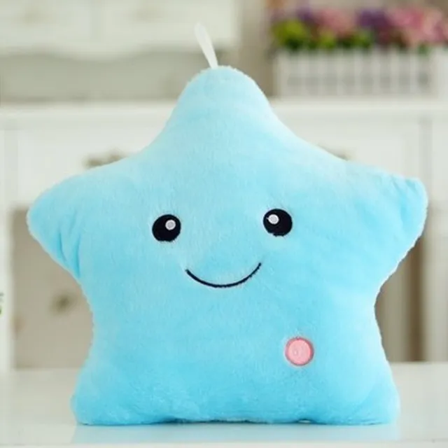 LED light up plush cushion in the shape of a star - 5 colours