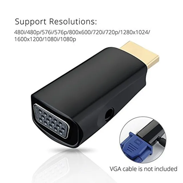 HDMI VGA adaptér samec a samica - 2 farby