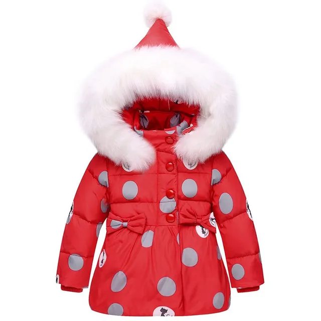 Girls winter set with polka dots - Jacket and trousers - 4 colours