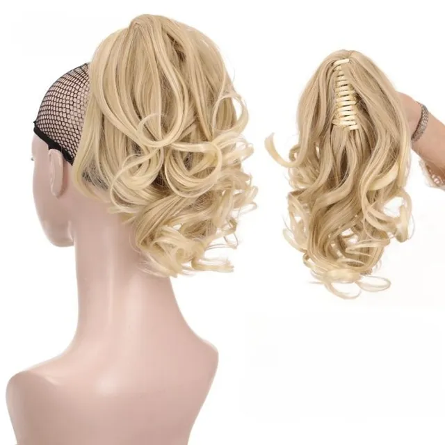 Women's fashion hairpiece on a clip for comfortable wearing