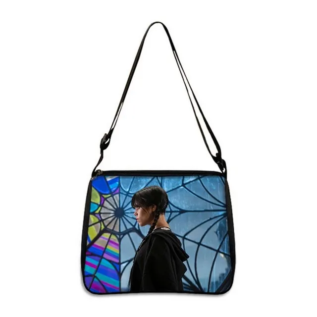 Unisex crossbody bag with motifs from favorite series Wednesday