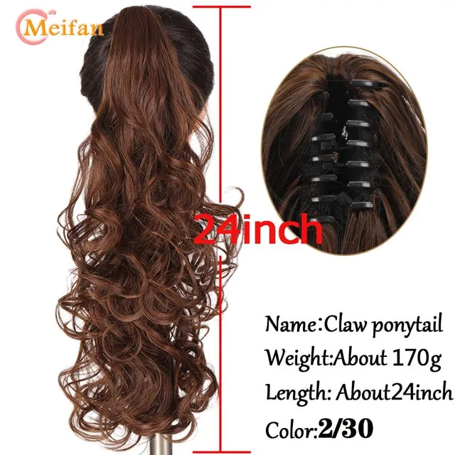 Rövid Wavy Claw Conytail Clip A haj kiterjesztései Fekete Barna Pony Tail Clip In Hair Tail Natural Fake Hair Extensions