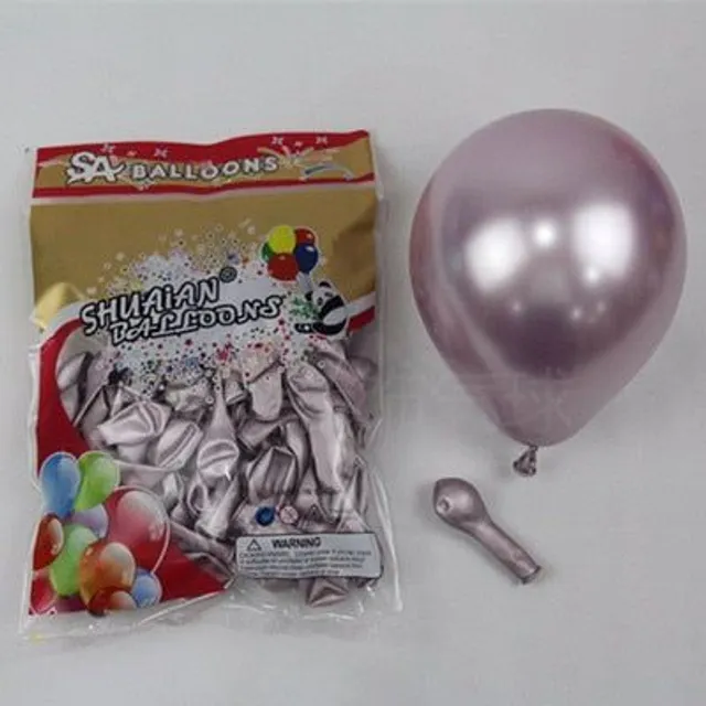 Zlaté kovové latexové balóny 12inch metal-pink