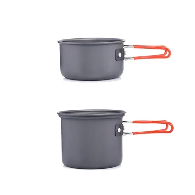 Camping pots black 2 pcs