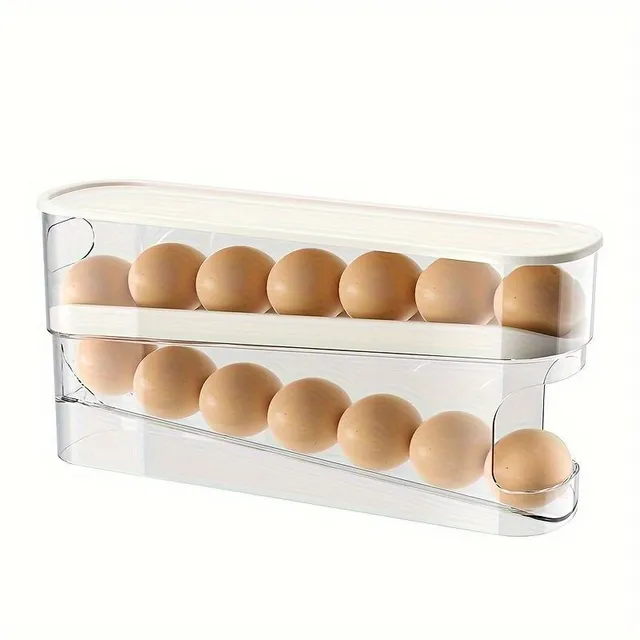 1 pc double layer egg box kitchen with chicken and duck with automatic transfer plastic box