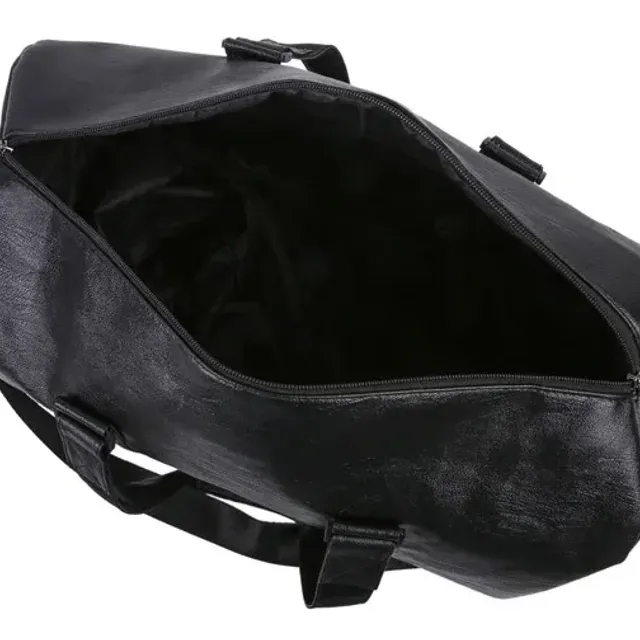 Módna cestovná taška z PU kože s priehradkou na topánky - taška na buffle pre šport, fitness a víkendy