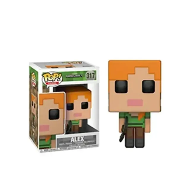 Figurine en plastique pour enfants représentant des personnages du jeu populaire Minecraft - Funko POP