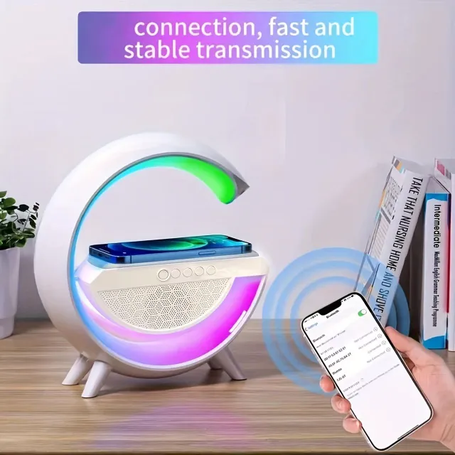 Wireless speaker, LED night light and charger in one, ideal for home, office, student room - perfect gift