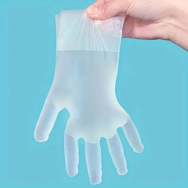 Set of 100 disposable gloves TPE for safe handling of food