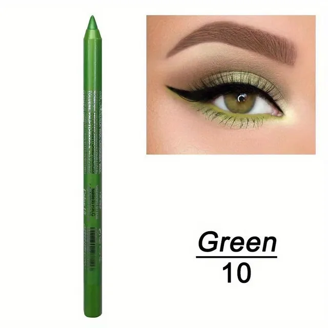 Waterproof pencil for coloured liners, shadows and lips - smudge-free