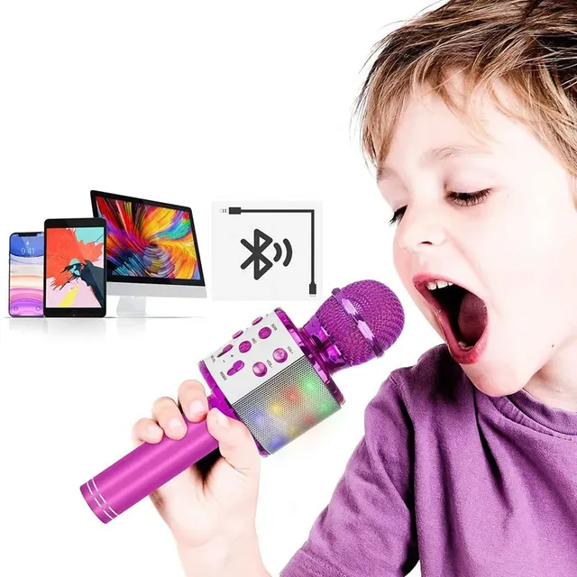 Dětský bezdrátový karaoke mikrofon pro zábavné narozeninové dárky