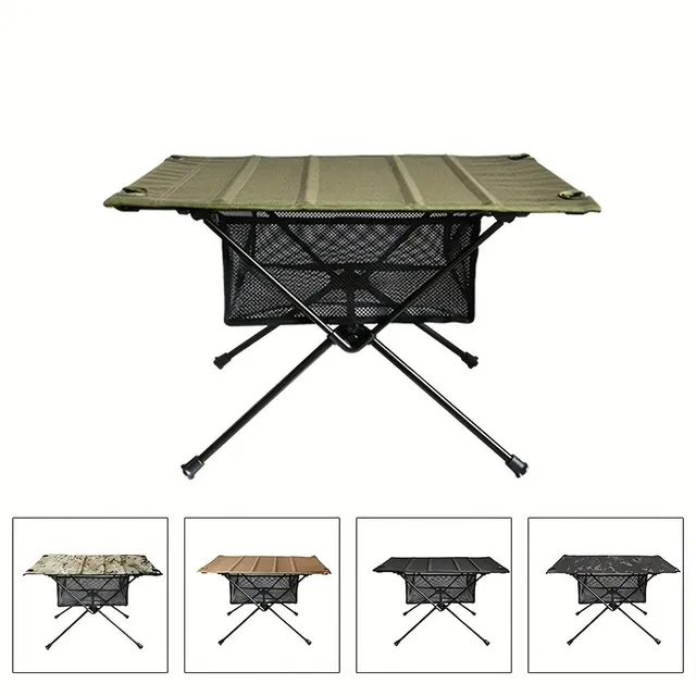 Under-table netted basket for picnic and camping