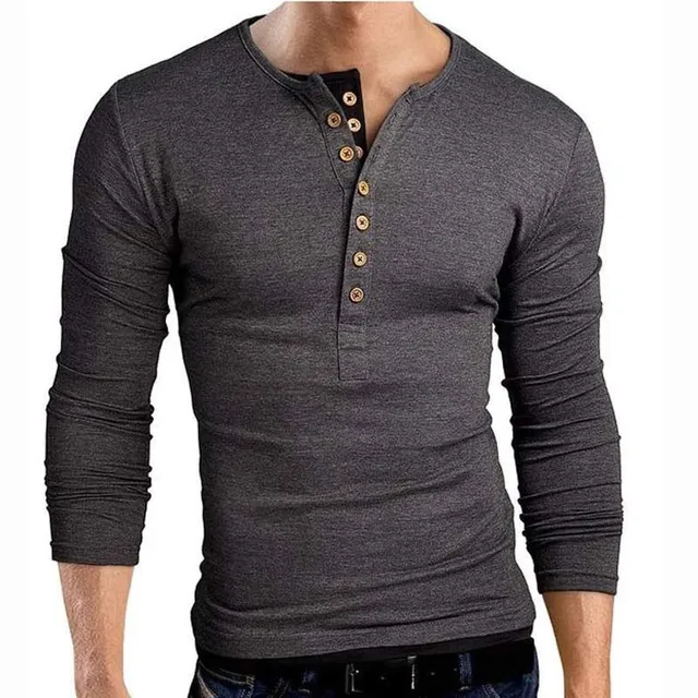 Stylish men's t-shirt with buttons Joseph