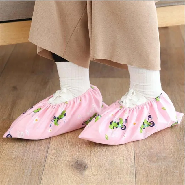 Waterproof fabric shoe covers