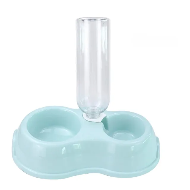 Double pet bowls with water reservoir