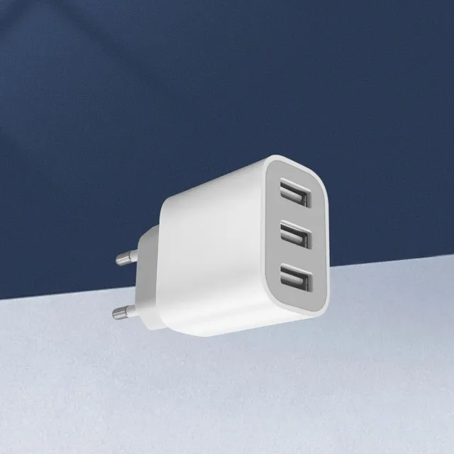 Caricabatterie USB da parete a 3 porte affidabile, adattatore