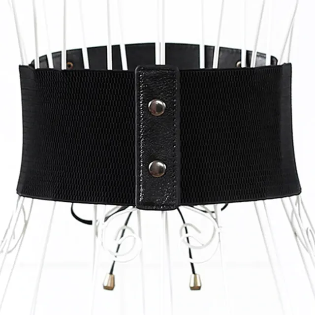 Wide leather belt with lace - more colors