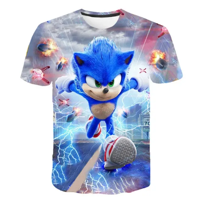 Kinder-T-Shirt bedruckt mit verschiedenen Sonic the Hedgehog-Motiven