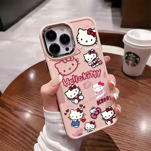 Husă de protecție pentru telefon cu Hello Kitty în designul Y2K - husă drăguță din silicon