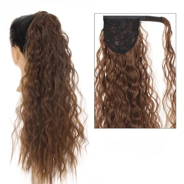 Women's long synthetic hair extensions for thickening hair