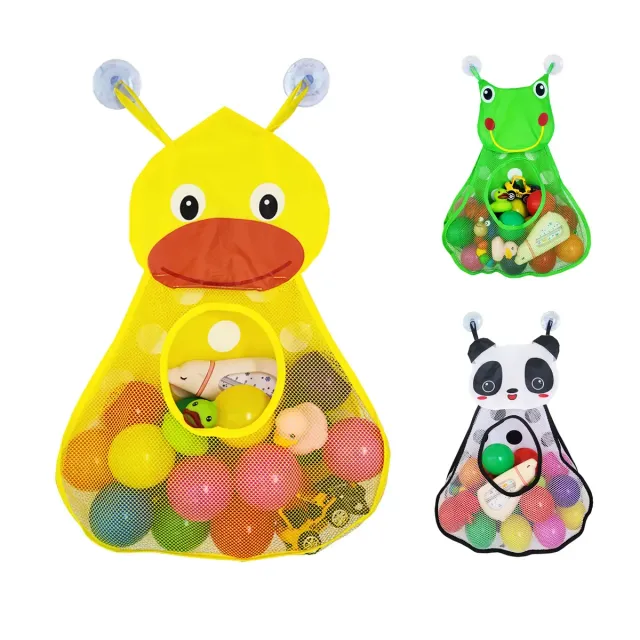 Network bag to store toys for children with suction cups - Three animal variants