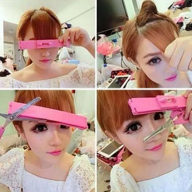 Hairdressing tool for cutting bangs