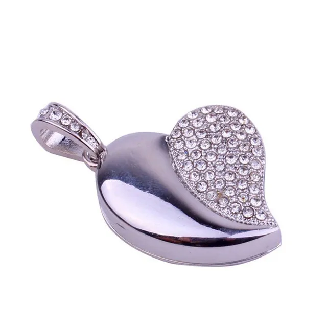 USB flash drive metal heart