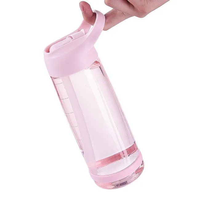 Travel bottle with straw