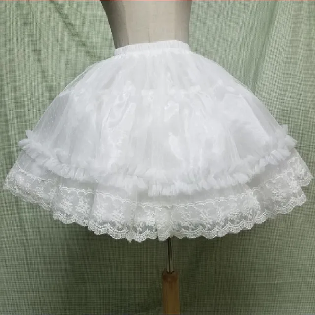Puffy 4 Layered White Lace Petticoat Pettiskirt